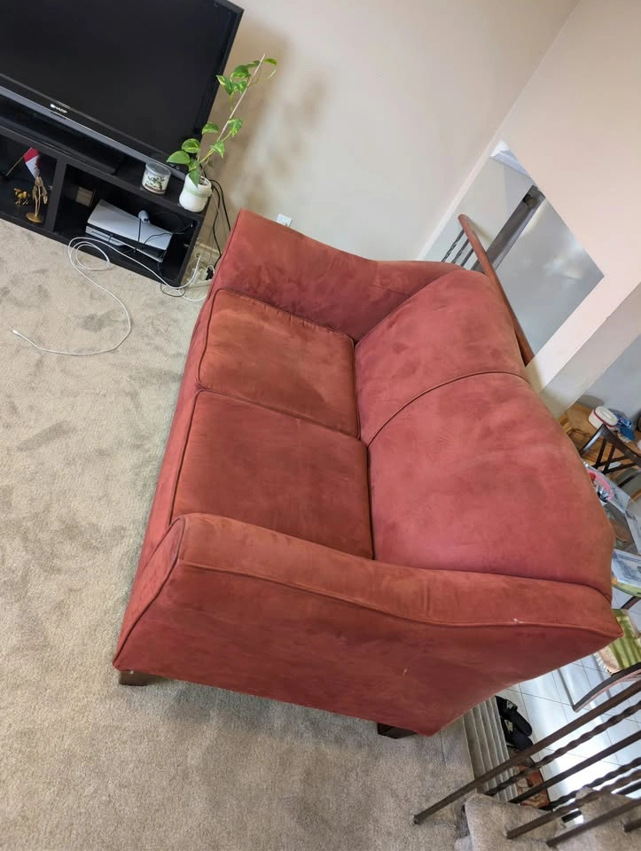Red Two-Seater Sofa/Loveseat - photo 2