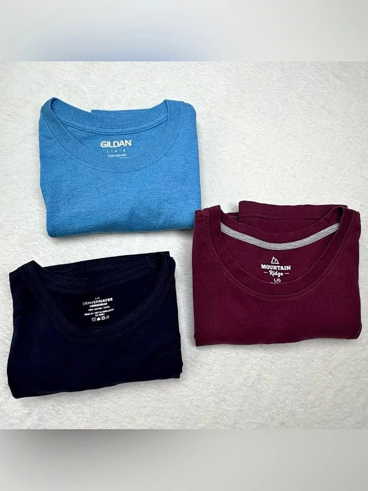 Set of 3 Mens T Shirt Bundle Mountain Ridge Gildan Denver Hayes - photo 2