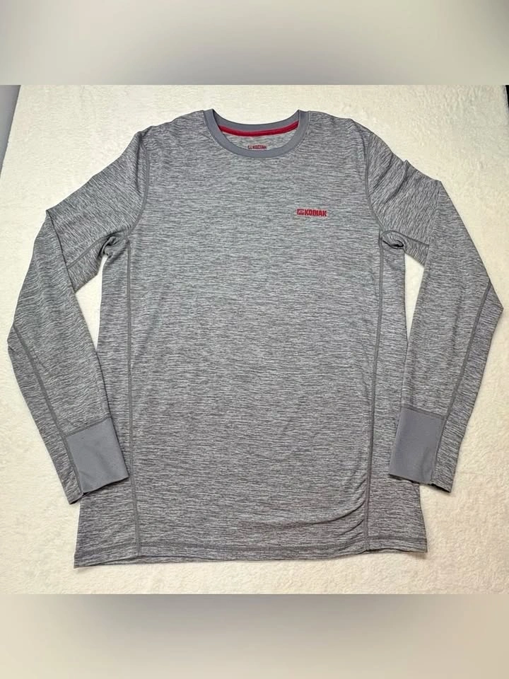 Kodiak Gray Melange Base Layer Long Sleeve Mens Thermal Top - photo 2
