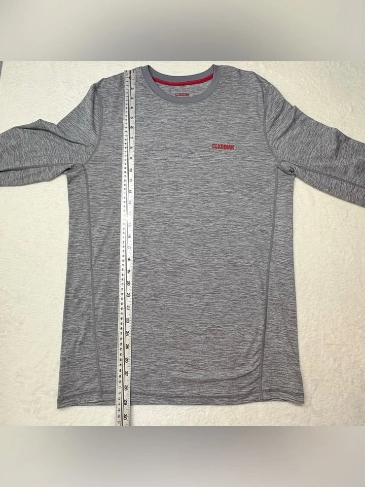 Kodiak Gray Melange Base Layer Long Sleeve Mens Thermal Top - photo 5