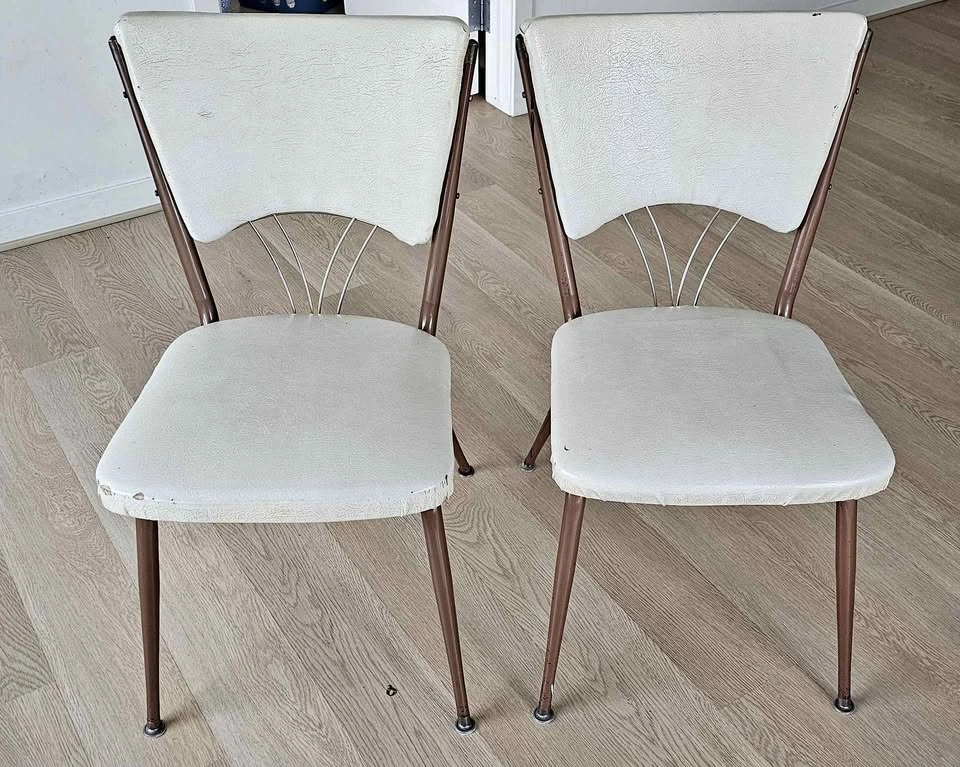 Two white chairs