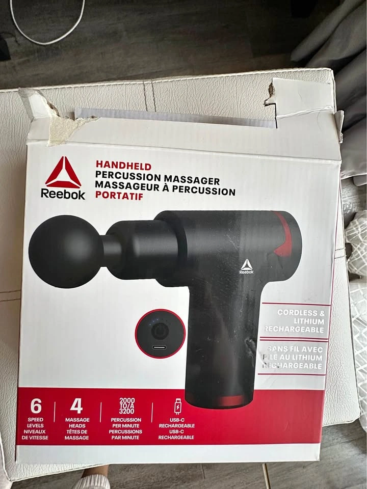 Reebok Handheld Percussion Massage Gun – Barely Used