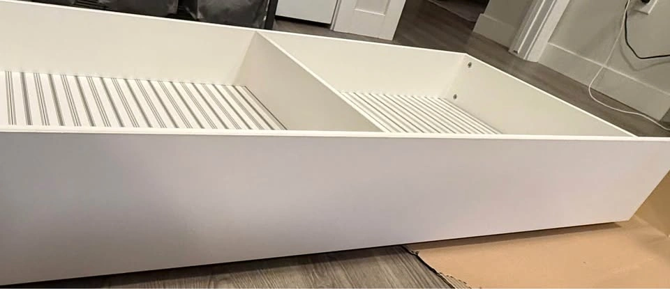 Underbed Storage Drawers for Queen/King Bed (White Satin) set of - photo 4