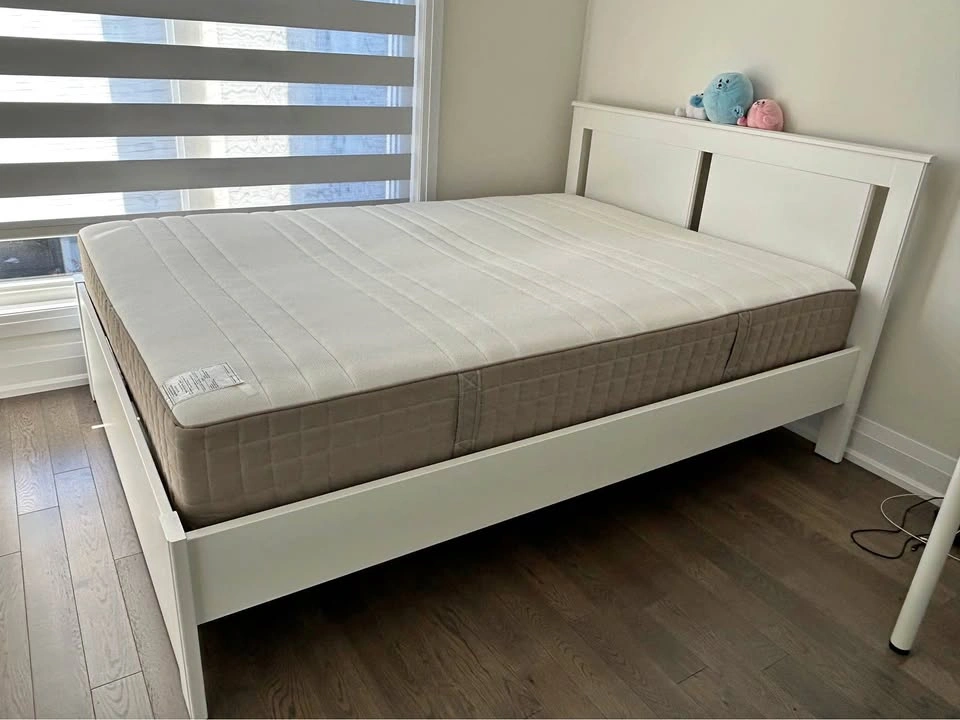 IKEA SONGESAND Full/Double Bed Frame + HAUGESUND Mattress