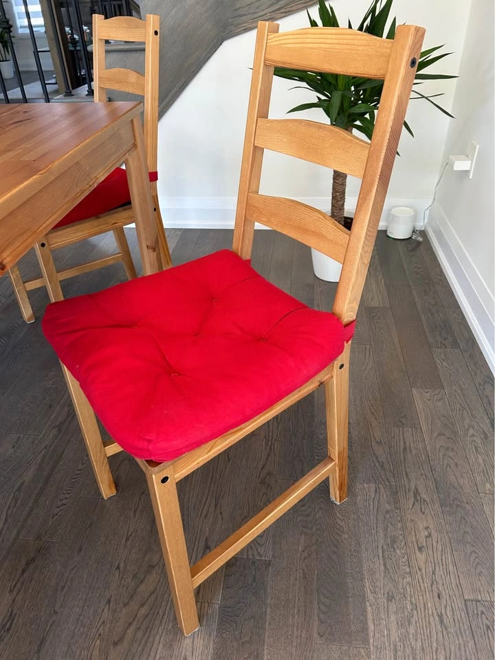 IKEA HÄGERNÄS Table and 4 chairs and 4 MALINDA Chair pad - photo 3