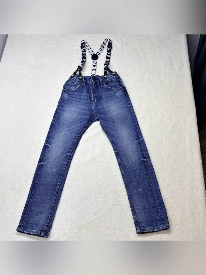 H&M Denim Jeans With Suspenders Boys Size 6 - photo 2