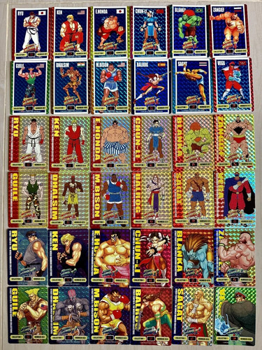 Street fighter 2 capcom cards prism rare import