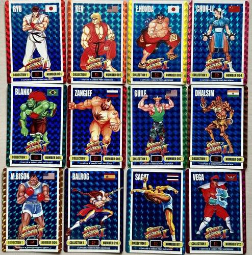Street fighter 2 capcom cards prism rare import - photo 2