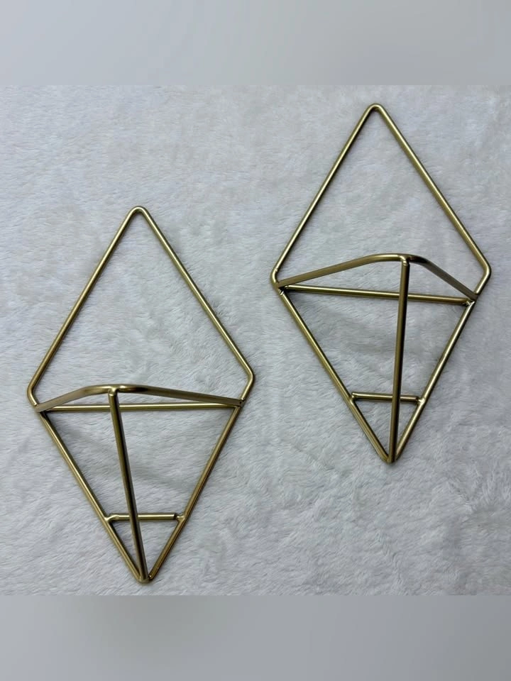 Umbra Geometric Gold Hanging Wall Planters Set of 2 - photo 5