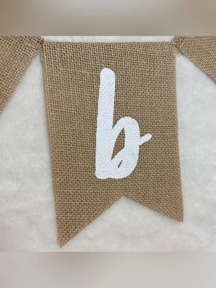 Oh Baby Burlap Banner Baby Shower Boho Rainbow Neutral Decor - photo 4
