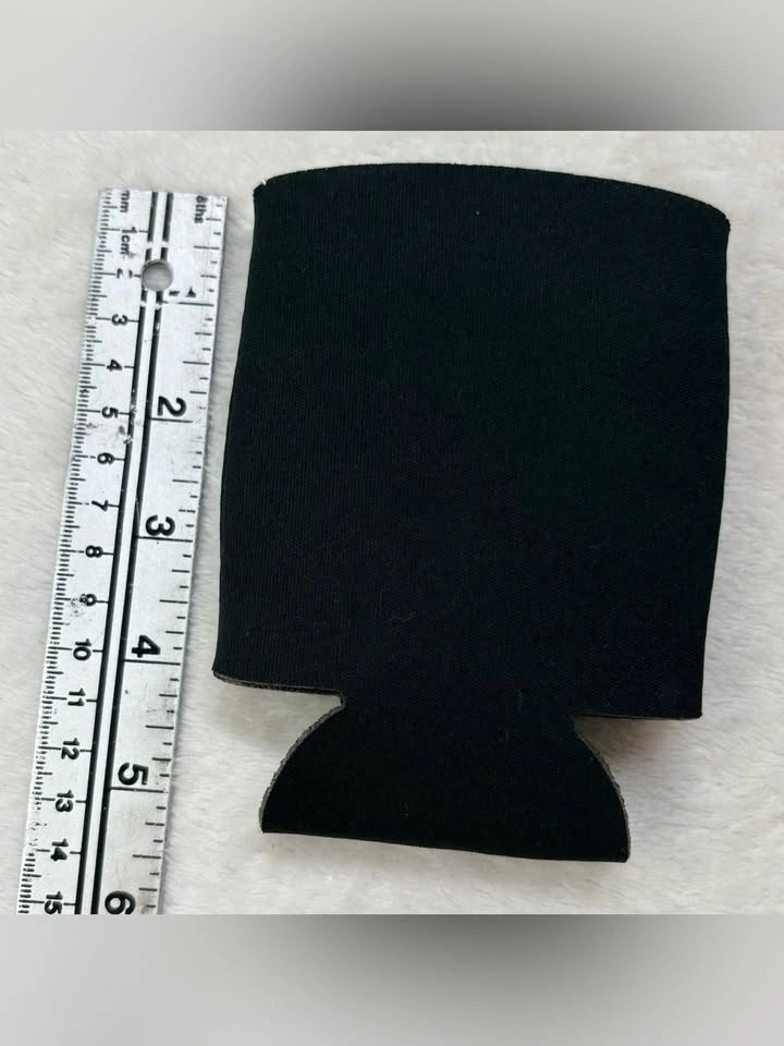 Set Of 3 Solid Black Neoprene Can Coolers - photo 3