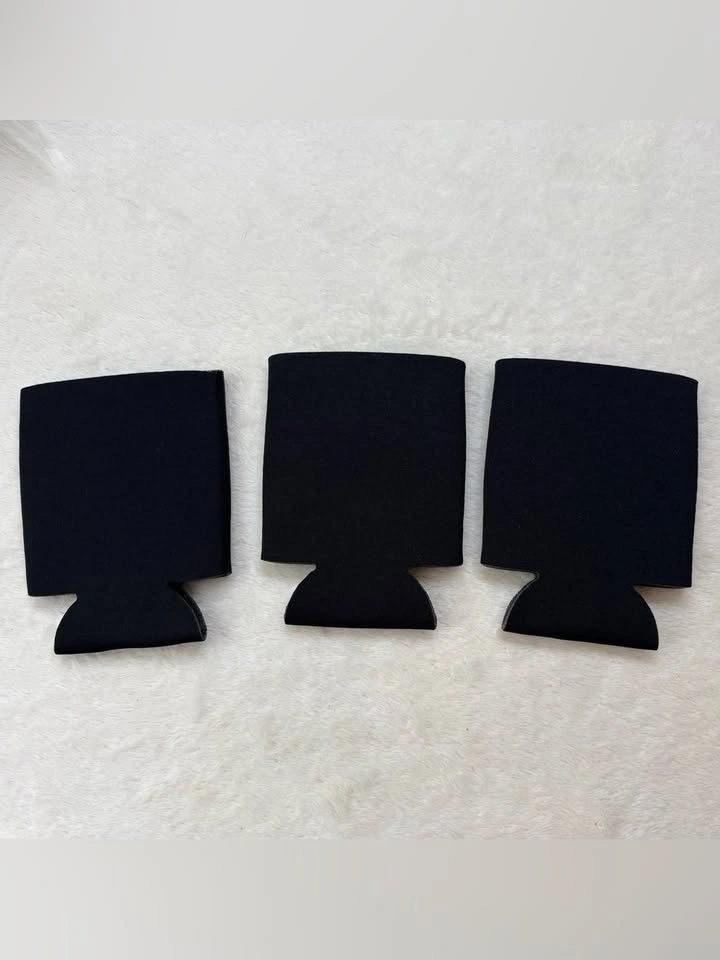 Set Of 3 Solid Black Neoprene Can Coolers - photo 5