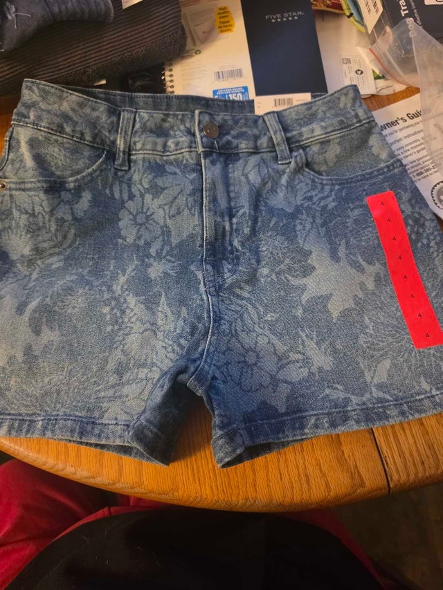 George Floral Denim Shorts