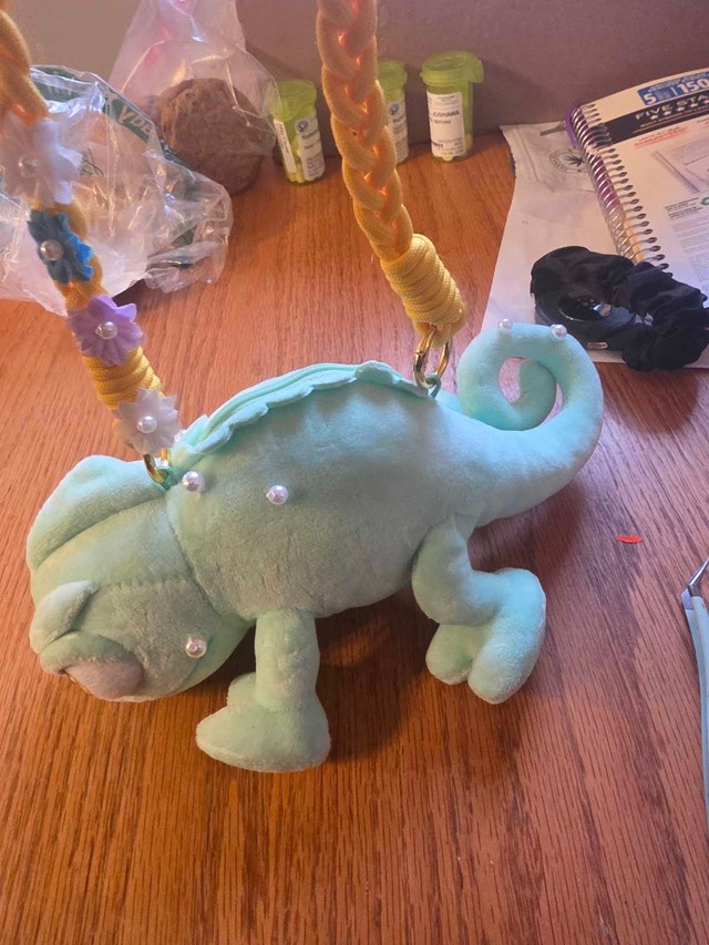 Chameleon Plush Crossbody Bag - photo 3
