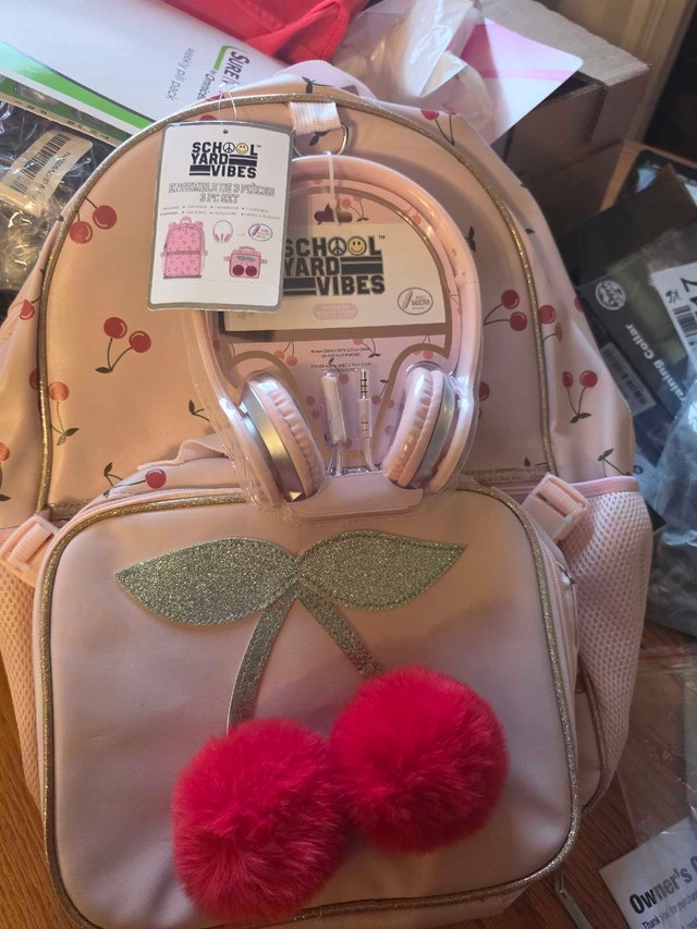 School Yard Vibes Cherry Backpack and Lunch Bag Set - photo 4