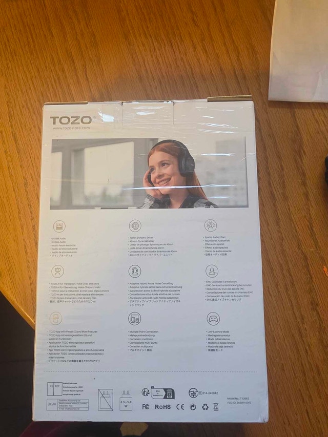TOZO HT3 Adaptive Hybrid Active Noise Cancelling Headphones - photo 2
