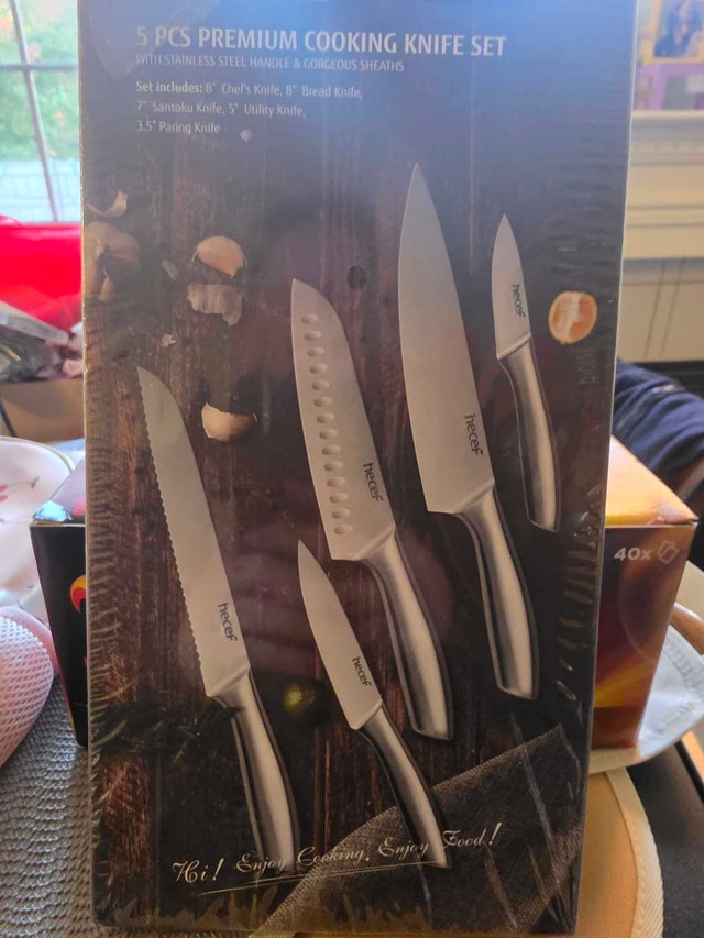 Hecef 5 Piece Premium Cooking Knife Set