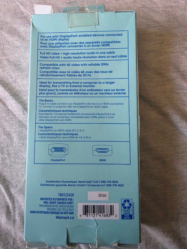 Onn DisplayPort to HDMI Cable - photo 2