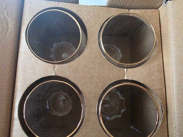 Thyme & Table 4-Piece Scalloped Stemless Wine Glass Set - photo 2