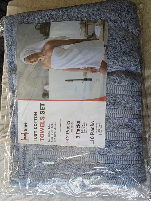 Hitime 100% Cotton Towels Set