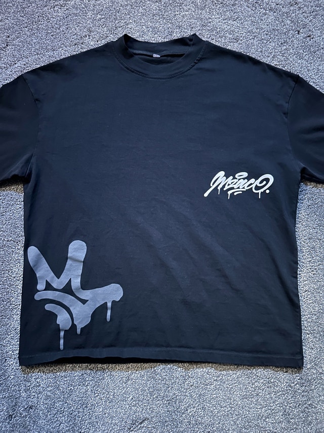 modern streetwear graphic T shirt size L - photo 3