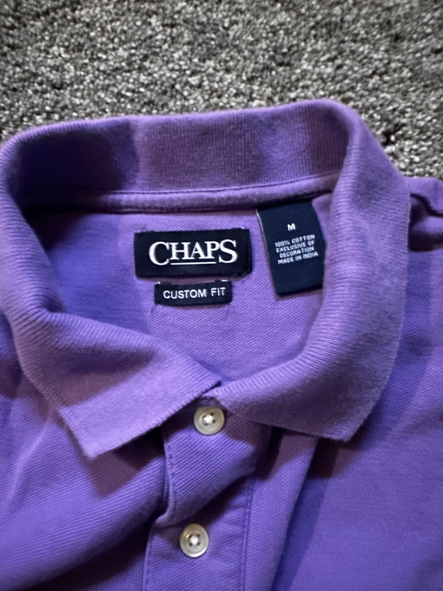 2000s chaps embroidered crest pique polo shirt size M - photo 4