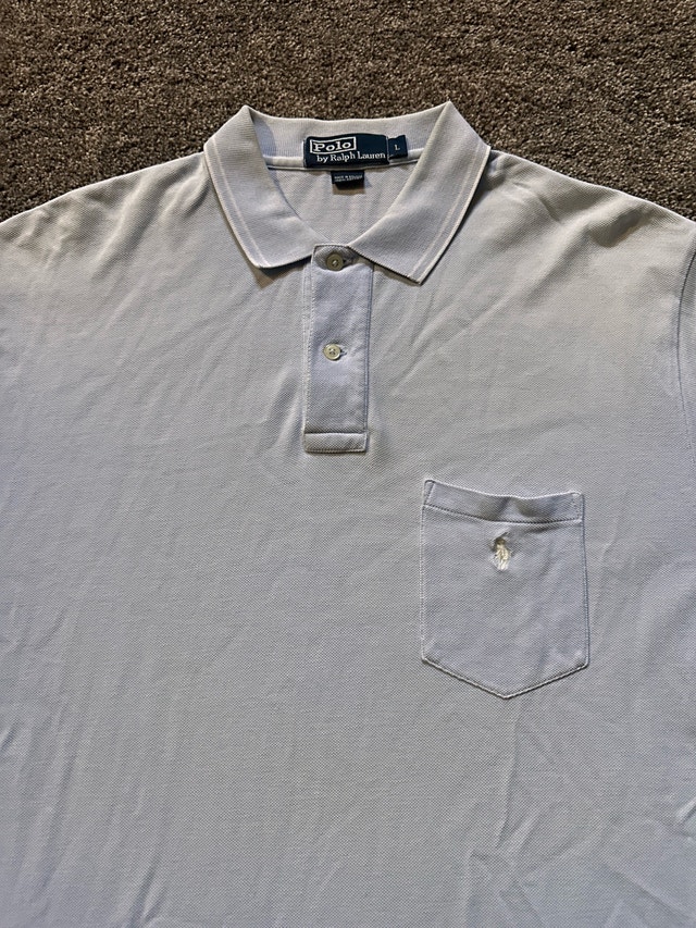 90s polo Ralph Lauren pocket polo shirt size L fits like XL - photo 2