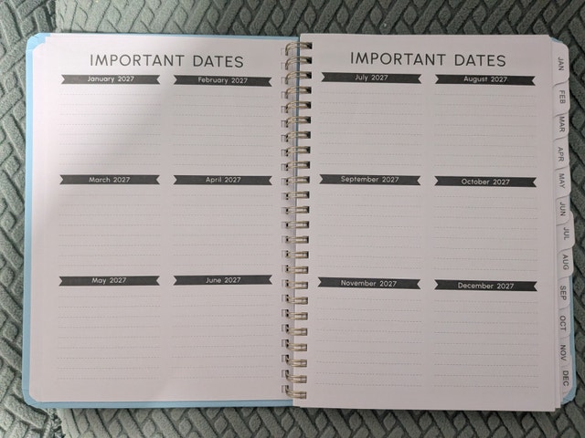 2027 Weekly & Monthly Planner – Blue - photo 5