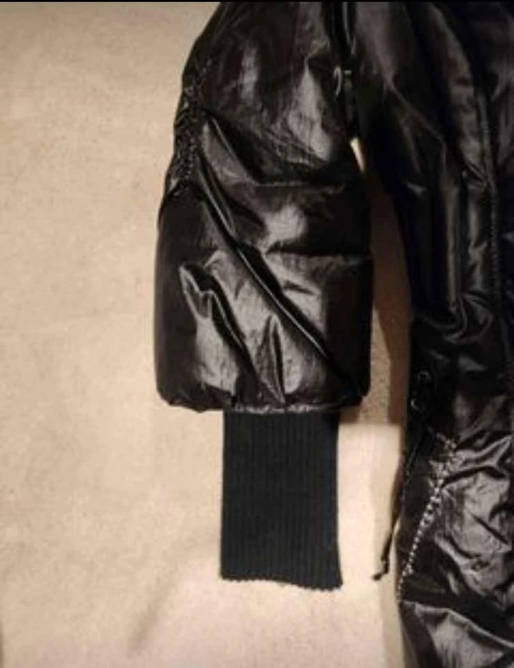 Laura black women's puffer winter coat with belt (S/M) - photo 4