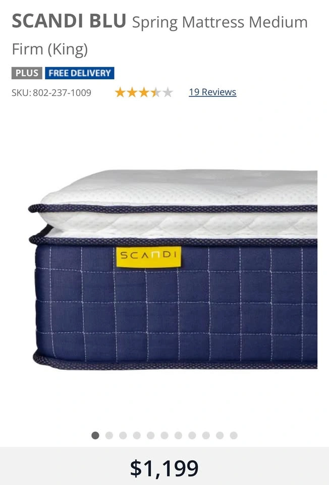 Portman Solid Wood Bed Frame and Scandi Blu King Mattress - photo 3