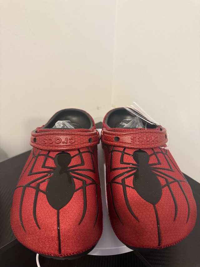 Brand New Spider-Man Crocs Classic Clog – Red/Black - photo 2