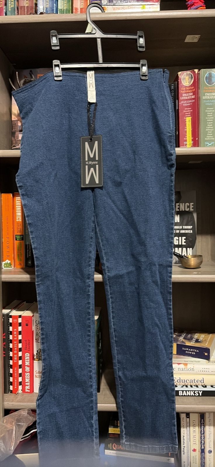 Blue Pull On Denim Pants