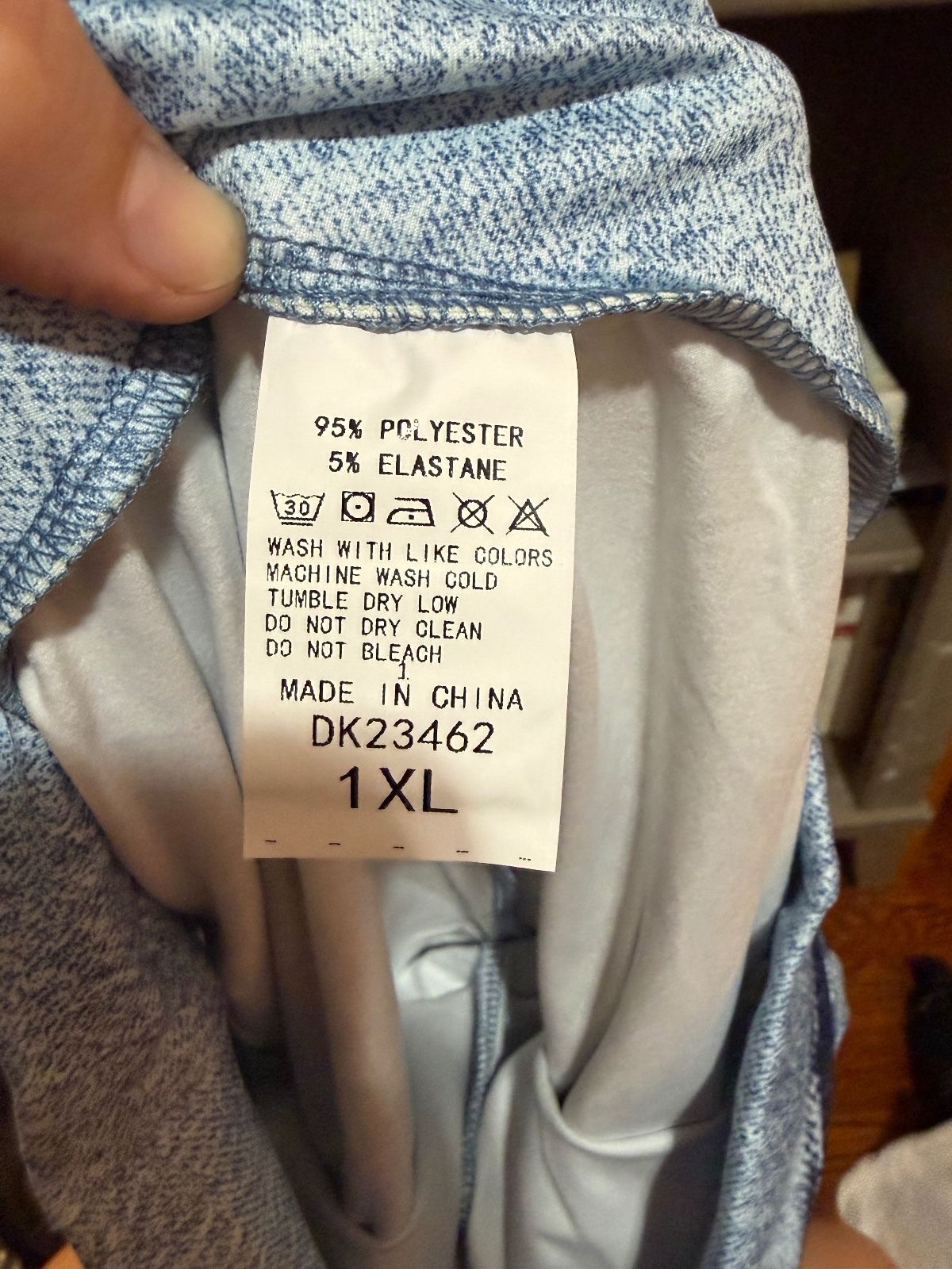 Blue Acid Wash Pull On Jeggings, Size 1XL - photo 2