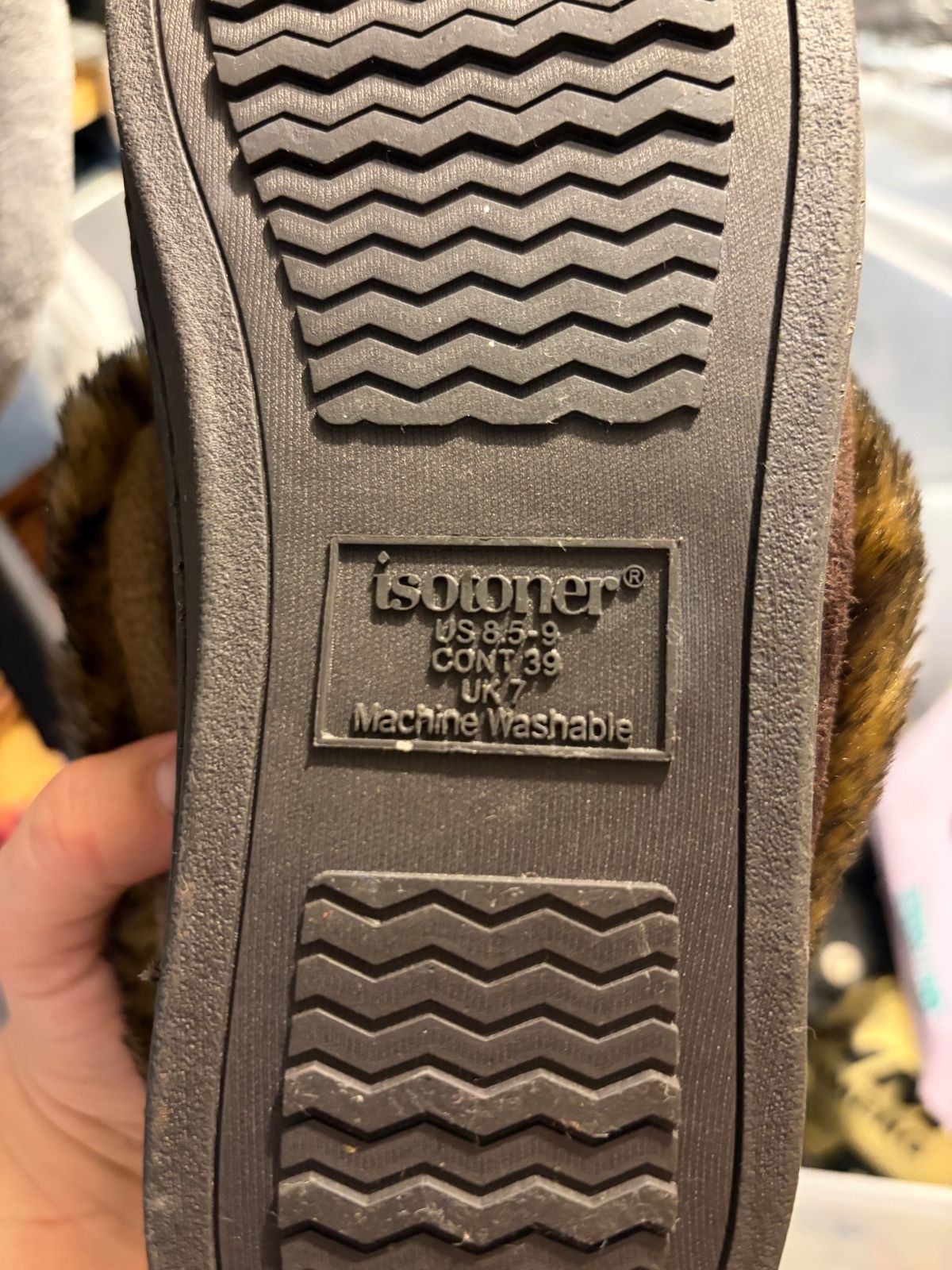 Isotoner Brown Faux Fur Lined Slippers - photo 2