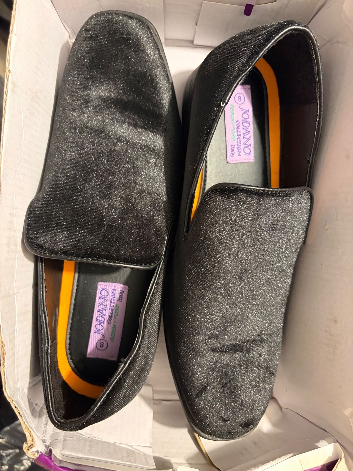 Black Glitter Slip-On Loafers, Kids Size 8 - photo 2