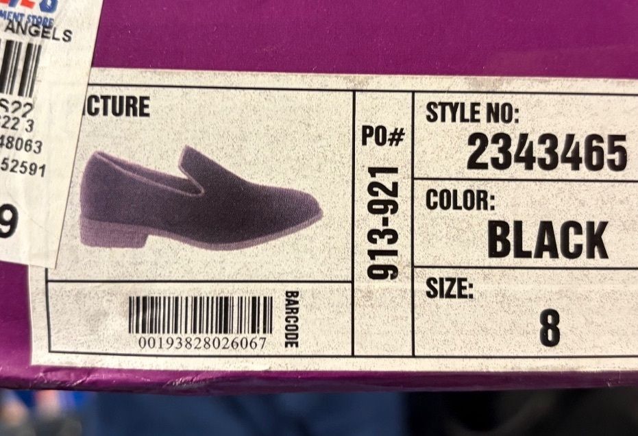 Black Glitter Slip-On Loafers, Kids Size 8 - photo 3
