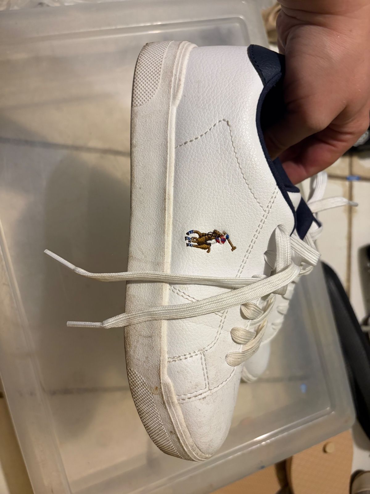 Polo Ralph Lauren White Low-Top Lace-Up Sneakers - photo 2