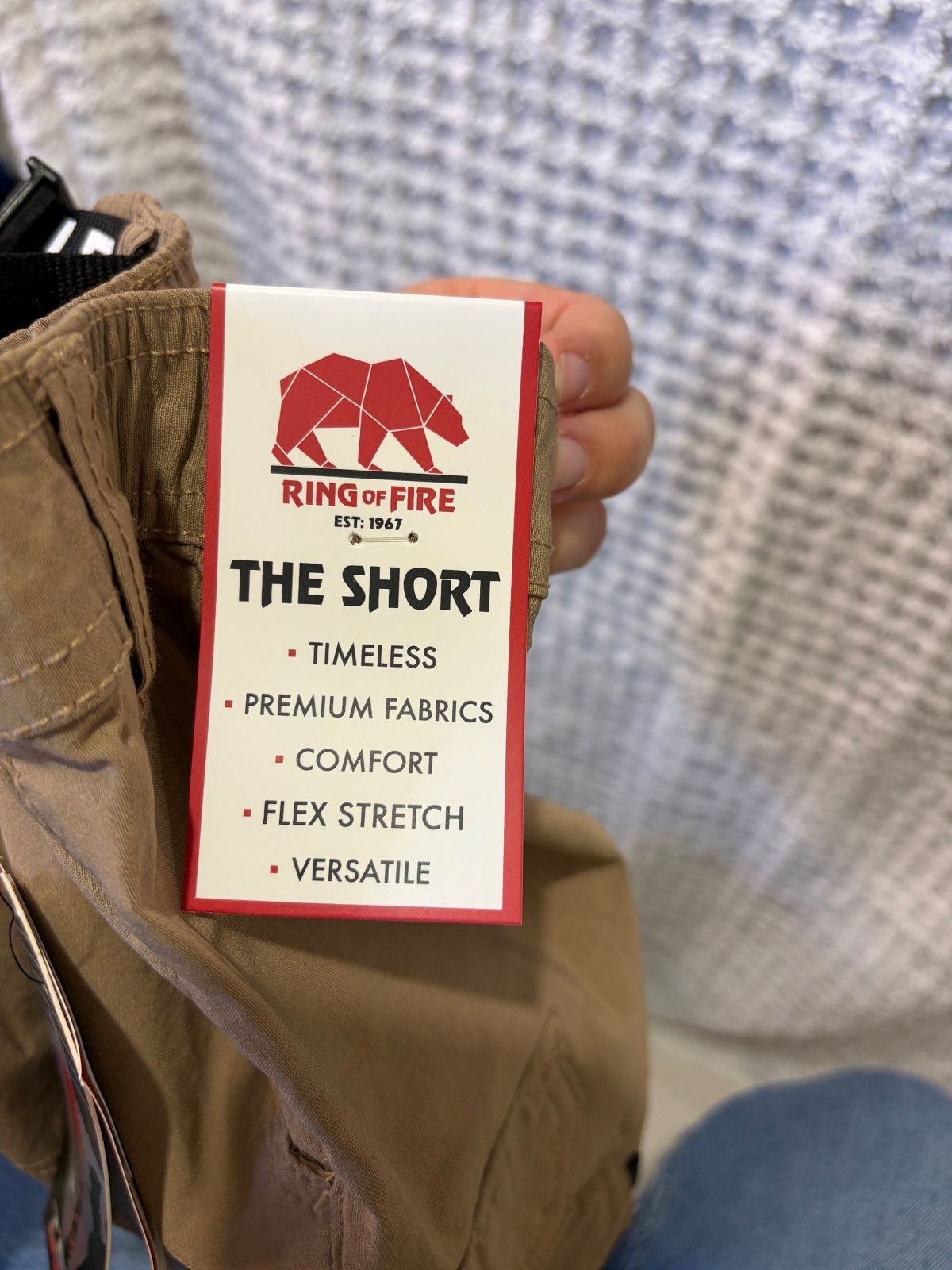Ring of Fire Men's Legend Cargo Shorts, Khaki, Flex Stretch, XL - photo 5