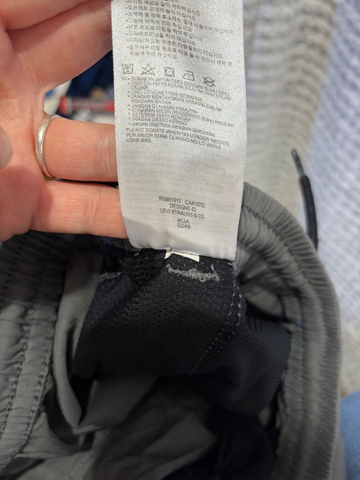 Levi's Relaxed Fit Cargo Pants, Gray, Nylon Blend, XL - photo 3