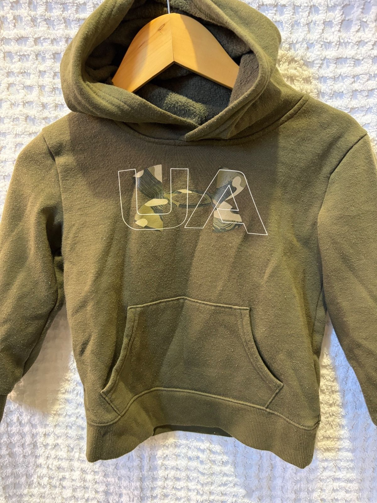 Under Armour Boys Logo Hoodie, Olive Green, Size 4T