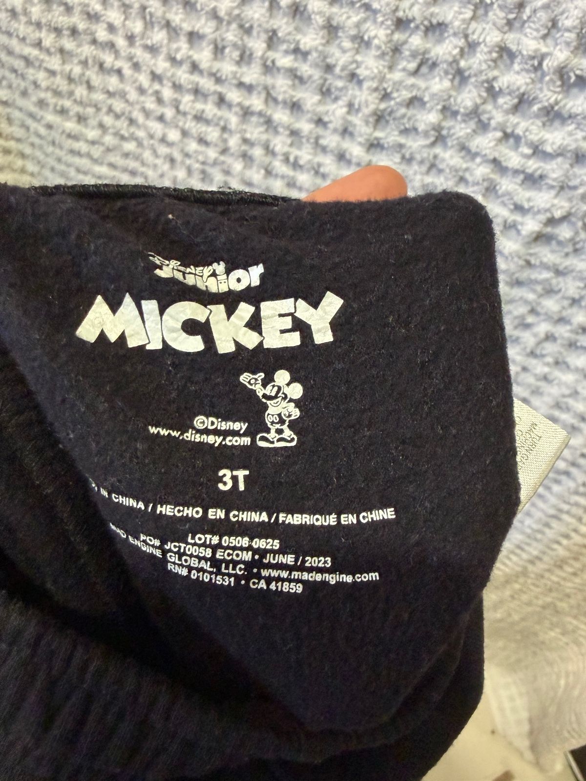 Disney Mickey Mouse Boys Black Fleece Sweatpants, Size 3T - photo 2
