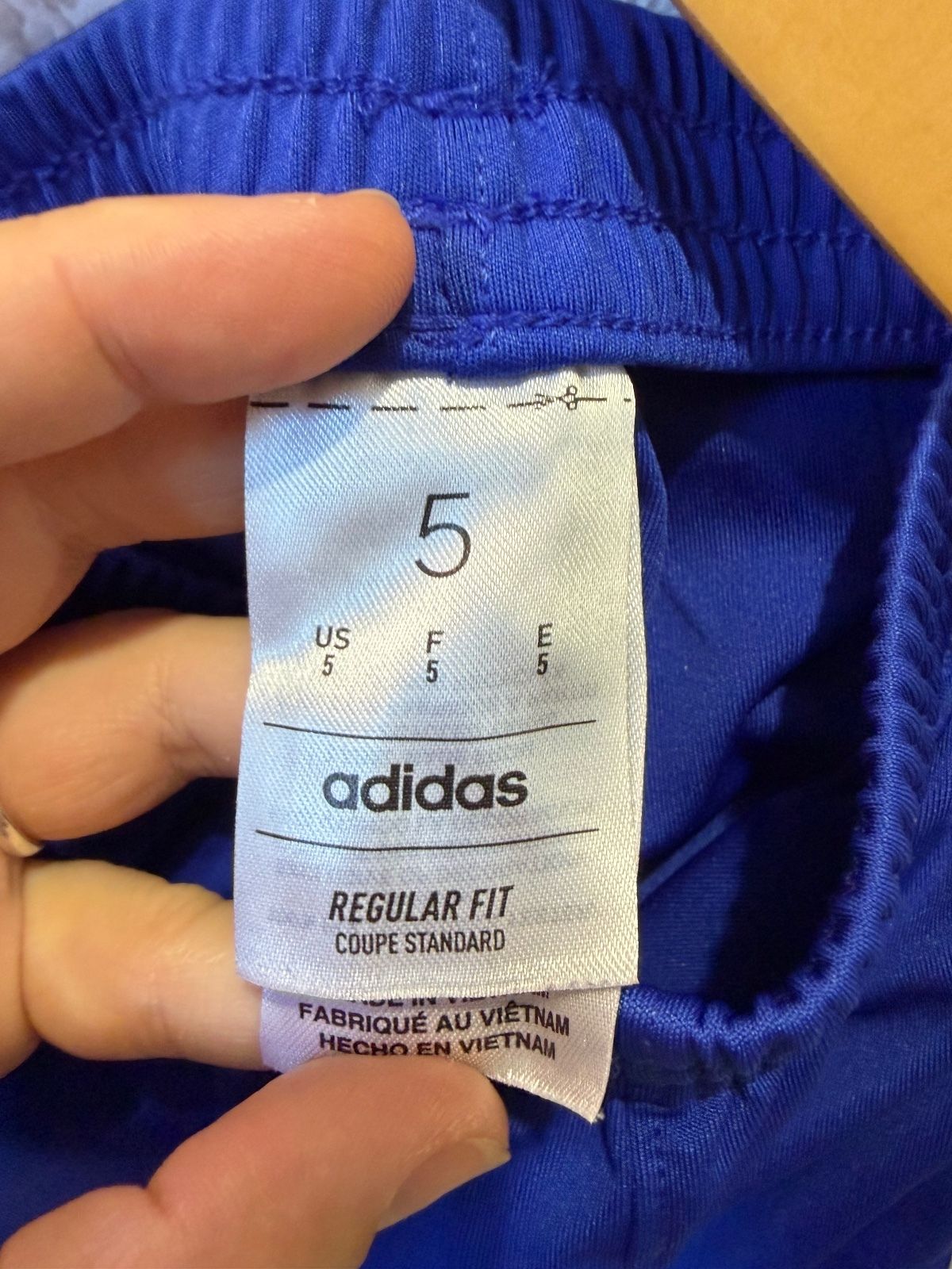 Adidas Kids Blue Three Stripe Athletic Shorts Size 5 - photo 3