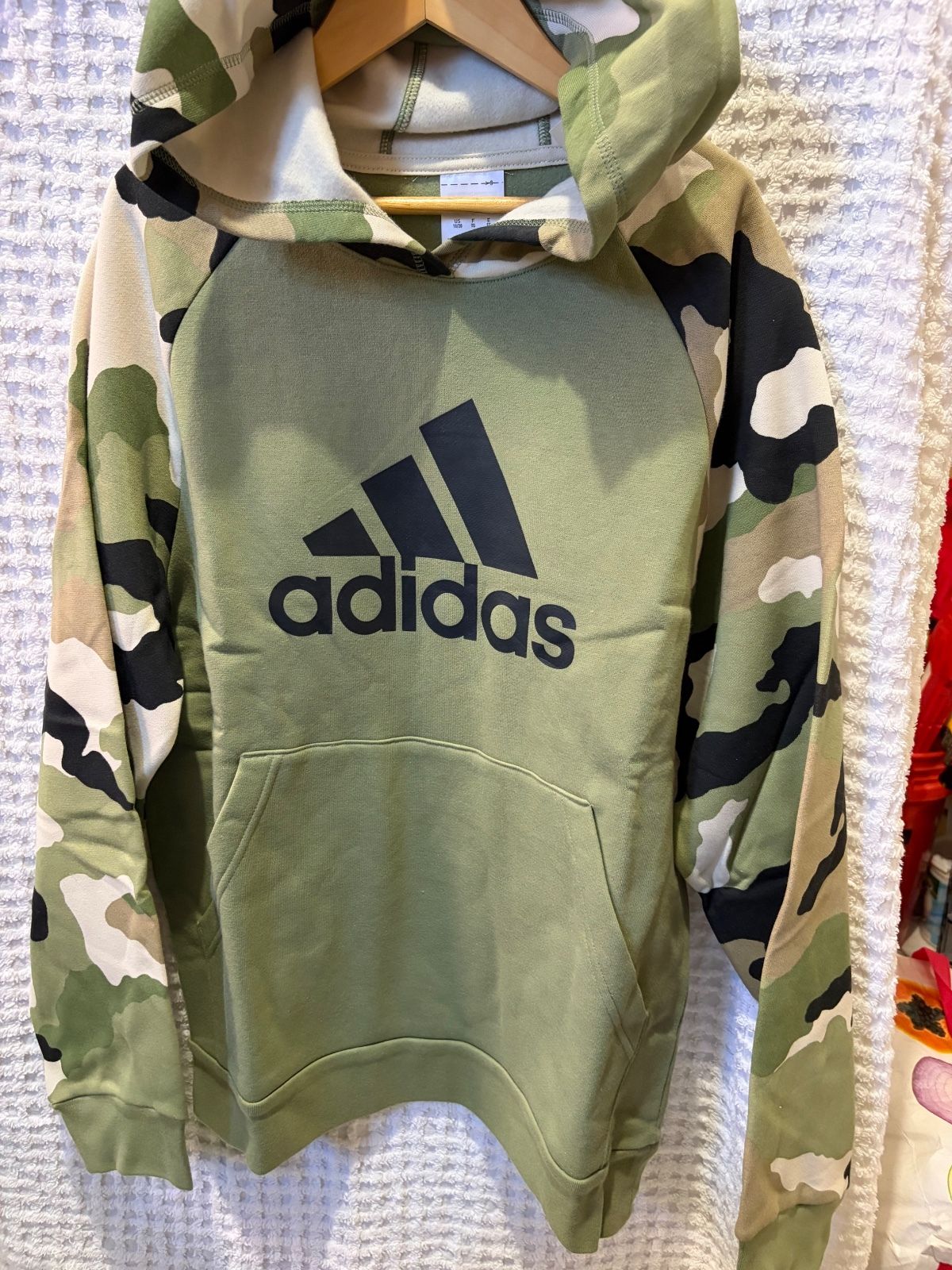 Adidas AOP CB Camo PO Green Hoodie Regular Fit XL