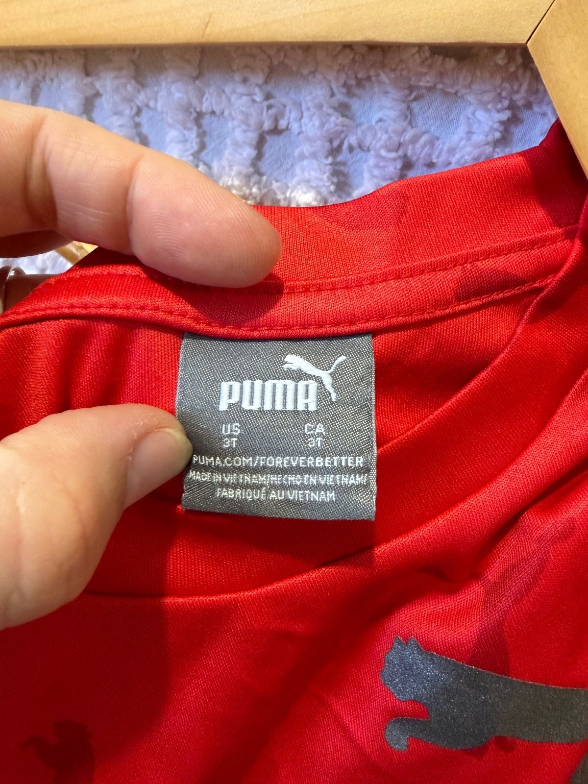 Puma Boys Red Logo T Shirt 3T - photo 4