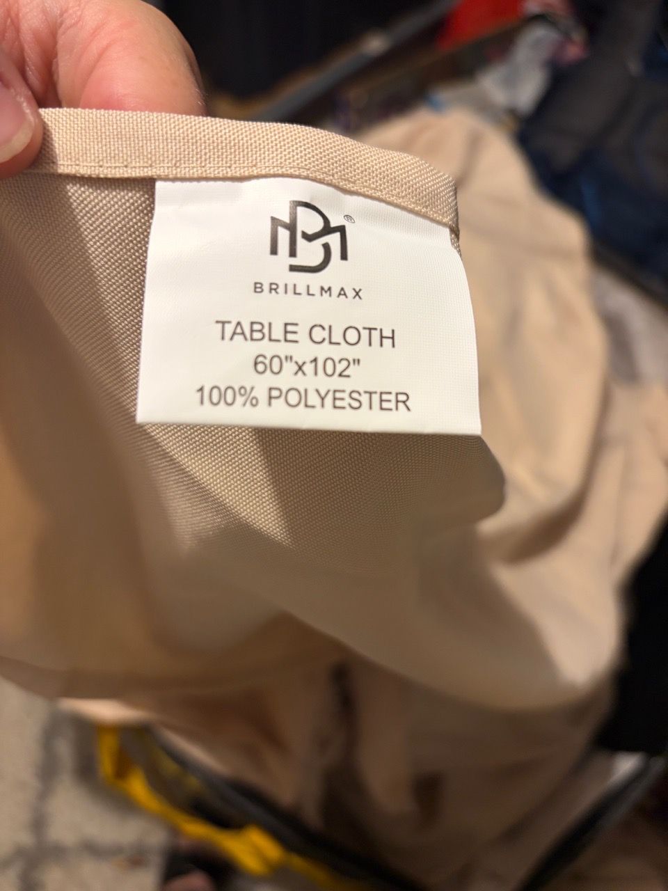 Brillmax Tablecloth 60x102 Polyester Tan