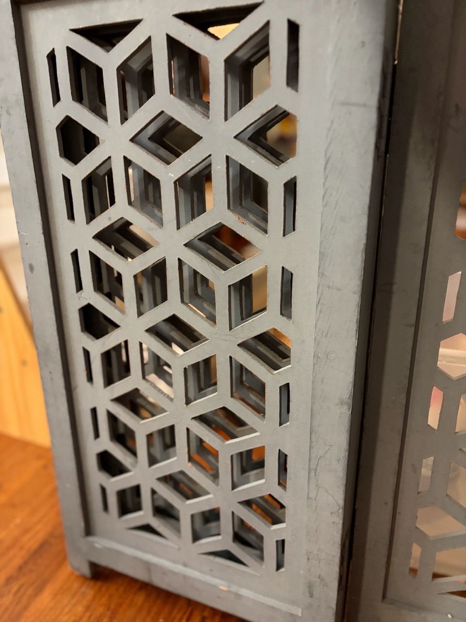 Gray Wood Lattice Folding Pet Gate - photo 2