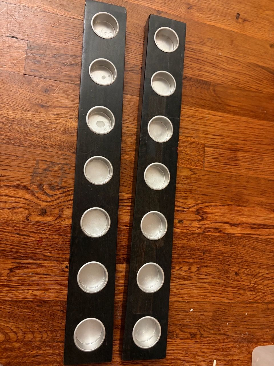 Set of 2 Wood Tealight Candle Holder Panels