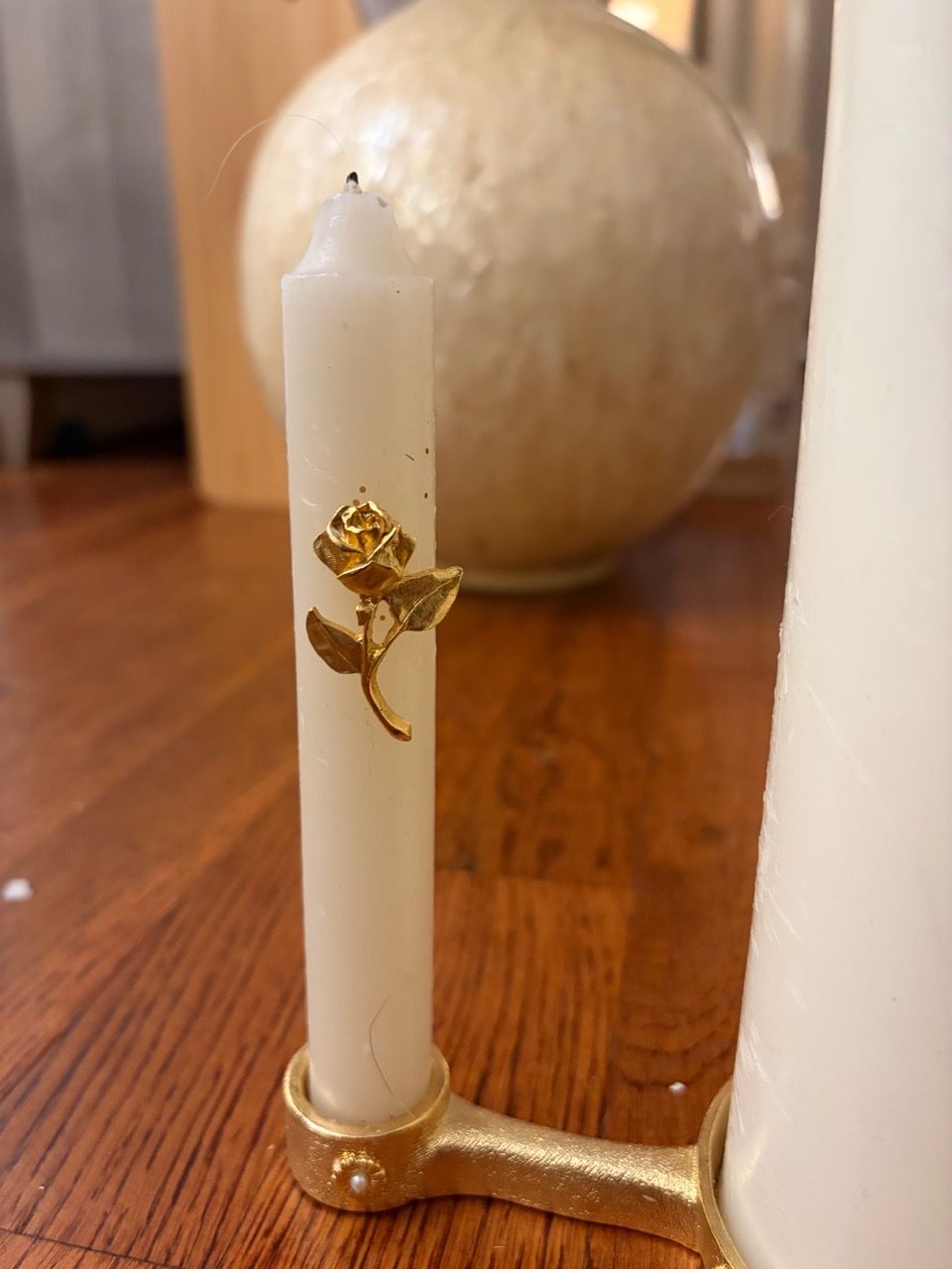 Wedding Unity Candle Set with Gold Cross - photo 4