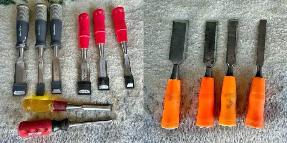 12-Piece Woodworking Chisel Mega Lot - Mixed Sizes & Brands