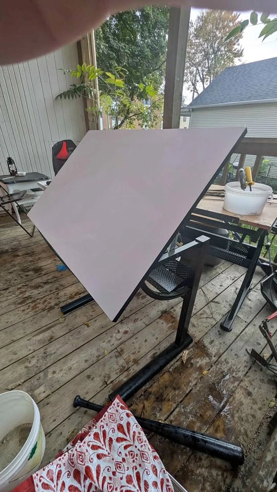 White artist drafting table